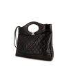 Chanel 31 shopping bag in black quilted leather - 00pp thumbnail