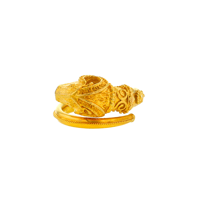 Zolotas ring in yellow gold - Detail D1