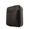 Louis Vuitton Pegase 45 cm soft suitcase in black and anthracite grey damier graphite canvas and black leather - 00pp thumbnail