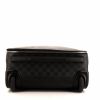 Louis Vuitton Pegase 45 cm soft suitcase in black and anthracite grey damier graphite canvas and black leather - Detail D4 thumbnail