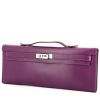 Bolsito de mano Hermès Kelly Cut en cuero box violeta Anemone - 00pp thumbnail