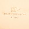 Sac de voyage Louis Vuitton America's Cup en toile beige-écru et cuir naturel - Detail D4 thumbnail