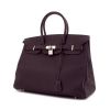 Hermes Birkin 35 cm handbag in purple Cassis togo leather and pink leather - 00pp thumbnail