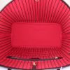 Shopping bag Louis Vuitton Neverfull modello medio in tela cerata con motivo a scacchi e pelle marrone - Detail D2 thumbnail