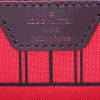 Louis Vuitton Neverfull medium model shopping bag in damier canvas and brown leather - Detail D3 thumbnail