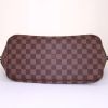Louis Vuitton Neverfull medium model shopping bag in damier canvas and brown leather - Detail D4 thumbnail
