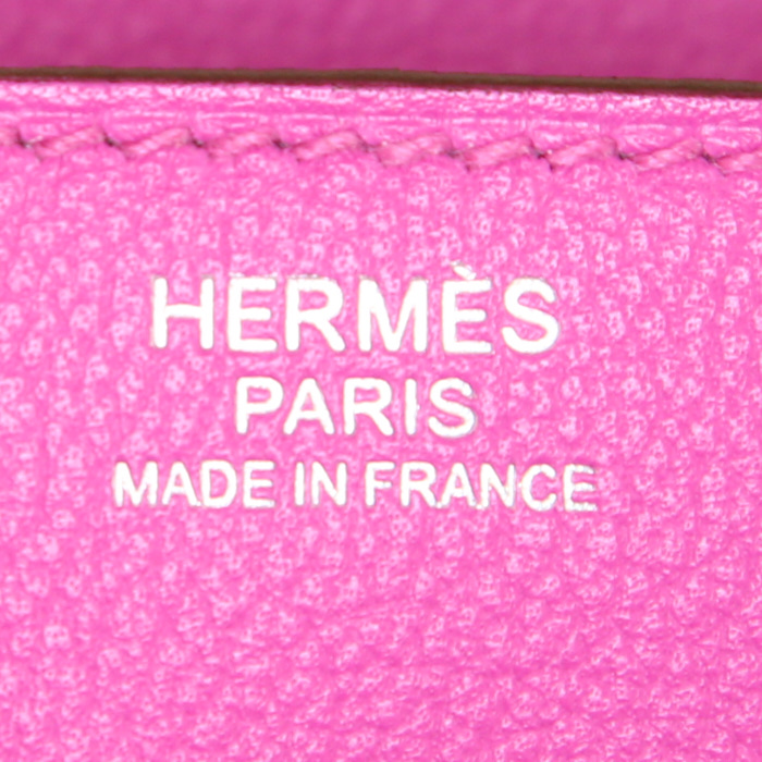 Bolso de mano Hermes Birkin 30 cm en cuero togo rosa - Detail D3