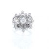 Vintage 1940's "Snowflake" ring in white gold,  platinium and diamonds - 360 thumbnail