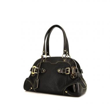Bolso de mano Louis Vuitton Le Radieux en cuero taiga negro y charol negro