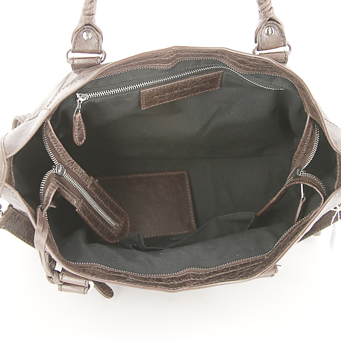 Borsa Balenciaga Classic City in pelle marrone - Detail D3