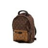 Louis Vuitton backpack in brown and beige monogram canvas and black leather - 00pp thumbnail