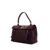 Yves Saint Laurent Muse Two small model handbag in purple leather and purple canvas - 00pp thumbnail