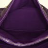 Sac à main Yves Saint Laurent Muse Two petit modèle en cuir violet et toile violette - Detail D2 thumbnail