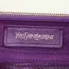 Yves Saint Laurent Muse Two small model handbag in purple leather and purple canvas - Detail D3 thumbnail