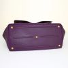 Yves Saint Laurent Muse Two small model handbag in purple leather and purple canvas - Detail D4 thumbnail