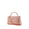 Chanel Top Handle handbag in metallic pink quilted grained leather - 00pp thumbnail