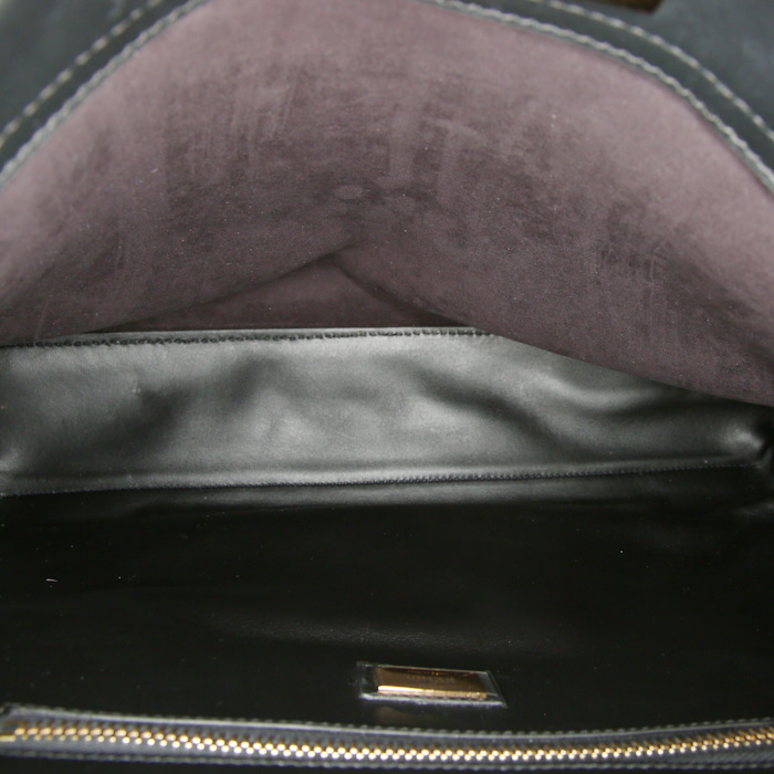 Sac à main Fendi Peekaboo grand modèle en cuir noir - Detail D2