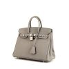 Hermes Birkin 25 cm handbag in grey togo leather - 00pp thumbnail