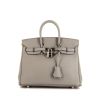 Hermes Birkin 25 cm handbag in grey togo leather - 360 thumbnail