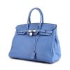 Hermes Birkin 35 cm handbag in Bleu Paradis togo leather - 00pp thumbnail