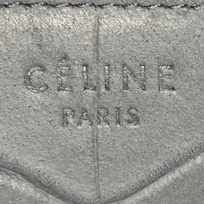 Céline Phantom shopping bag in navy blue leather - Detail D3