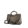 Balenciaga Classic Metallic Edge handbag in grey leather - 00pp thumbnail