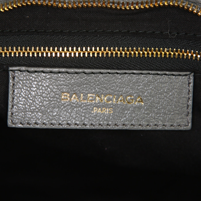 Borsa Balenciaga Classic Metallic Edge in pelle grigia - Detail D4