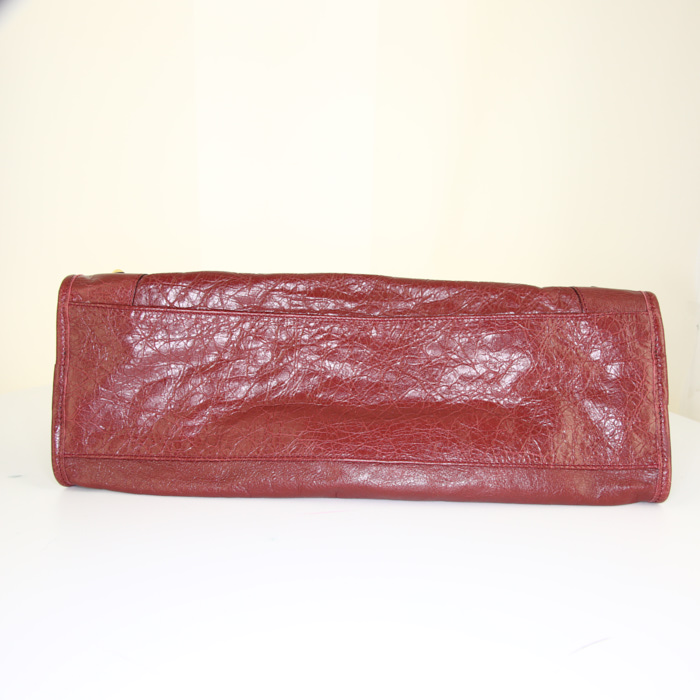 Borsa Balenciaga Classic City in pelle bordeaux - Detail D5