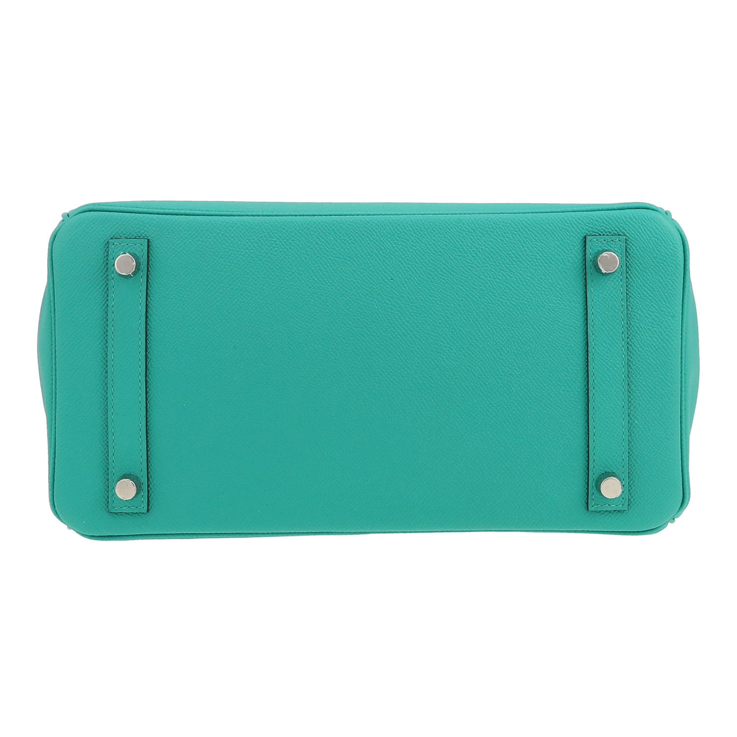 Bolso de mano Hermès Birkin 30 cm en cuero epsom verde Verone - Detail D1