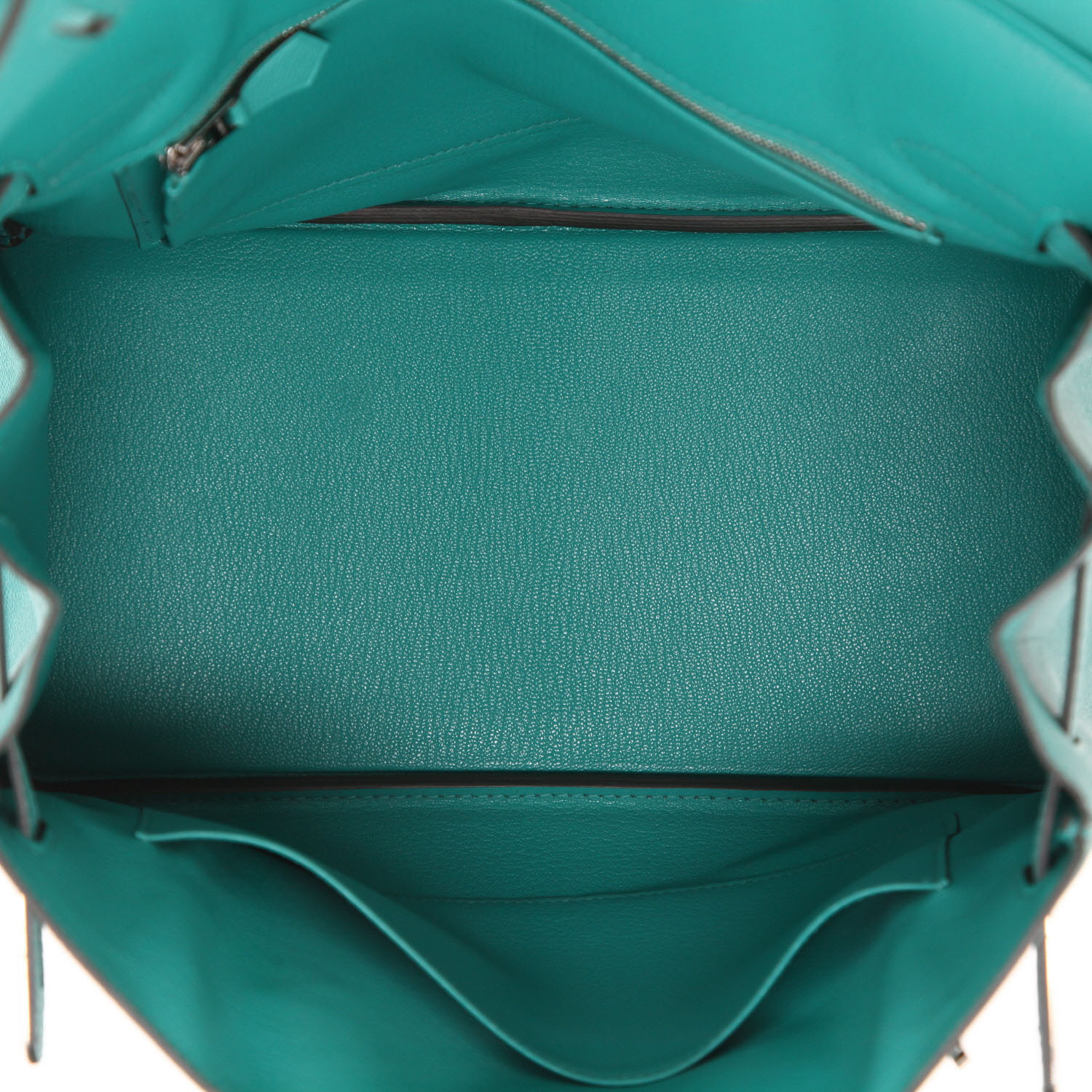 Sac à main Hermès Birkin 30 cm en cuir epsom vert Verone - Detail D3