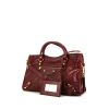 Balenciaga Classic City handbag in burgundy leather - 00pp thumbnail