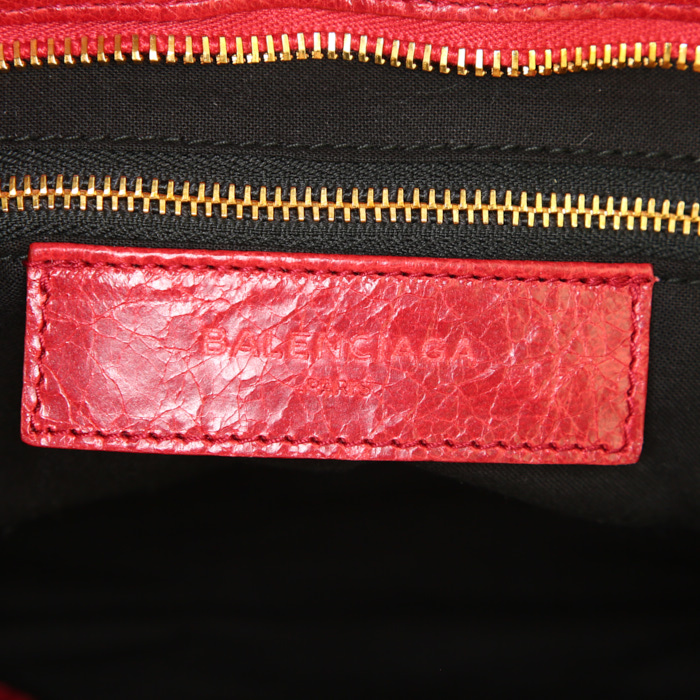 Borsa Balenciaga Classic City in pelle rossa - Detail D4