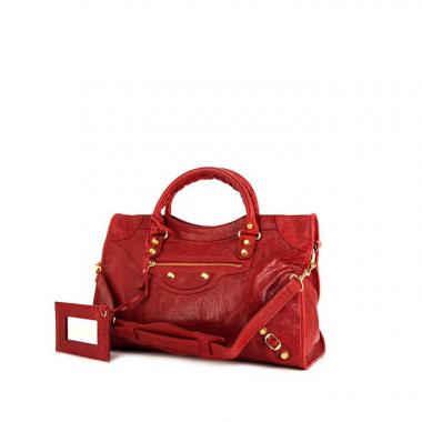Sac à main Balenciaga Classic City en cuir rouge