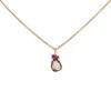 Pomellato Bahia pendant in pink gold,  smoked quartz and sapphires - 00pp thumbnail