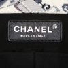 Chanel  Timeless Classic handbag  in white and black printed patern canvas - Detail D3 thumbnail