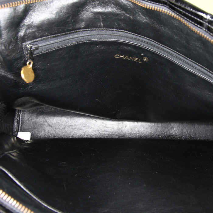 Sac cabas Chanel Grand Shopping en crocodile noir - Detail D2
