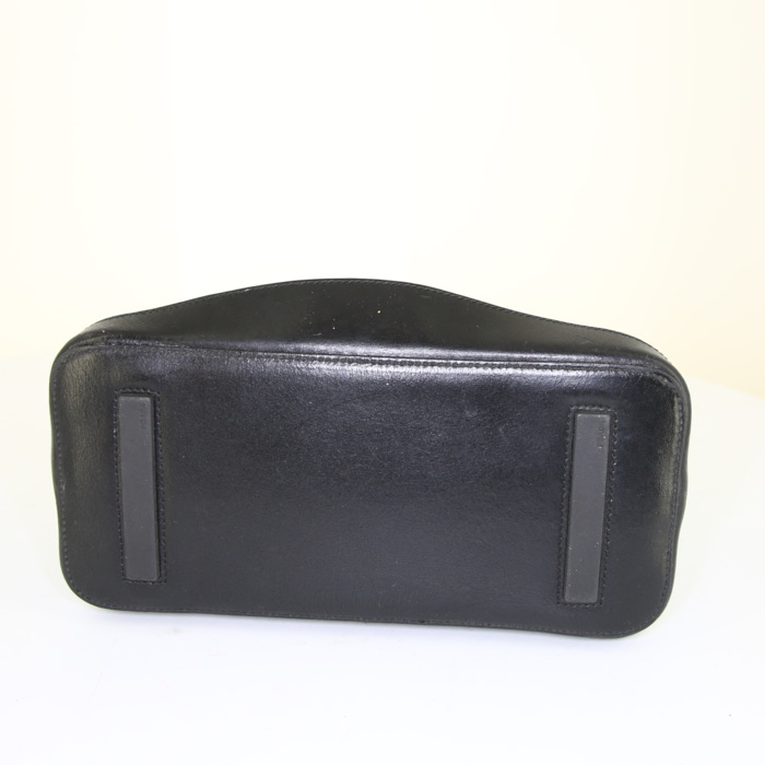 Bolso para llevar al hombro Prada en lona y cuero negro - Detail D4