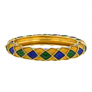 Bracciale Mauboussin Arlequin in oro giallo e smalto multicolore