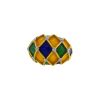 Mauboussin Arlequin 1970's ring in yellow gold,  platinium and enamel and in diamonds - 00pp thumbnail