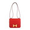 Hermes Constance mini shoulder bag in red Vif ostrich leather - 360 thumbnail