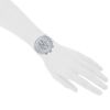 Chanel J12 Superleggera Chronographe watch in white ceramic Ref:  H3410 Circa  2010 - Detail D1 thumbnail