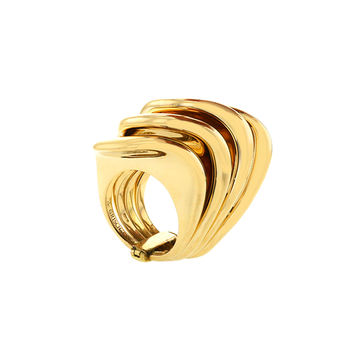 Articulated De Grisogono Onde ring in yellow gold - Detail D1
