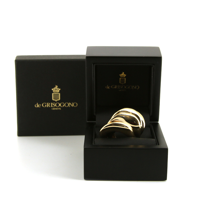 Articulated De Grisogono Onde ring in yellow gold - Detail D3
