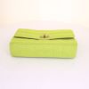 Chanel 2.55 handbag in green quilted jersey - Detail D5 thumbnail