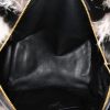 Borsa Louis Vuitton Speedy Damier Clair Obscur in pelliccia bianca e nera e pelle nera - Detail D2 thumbnail