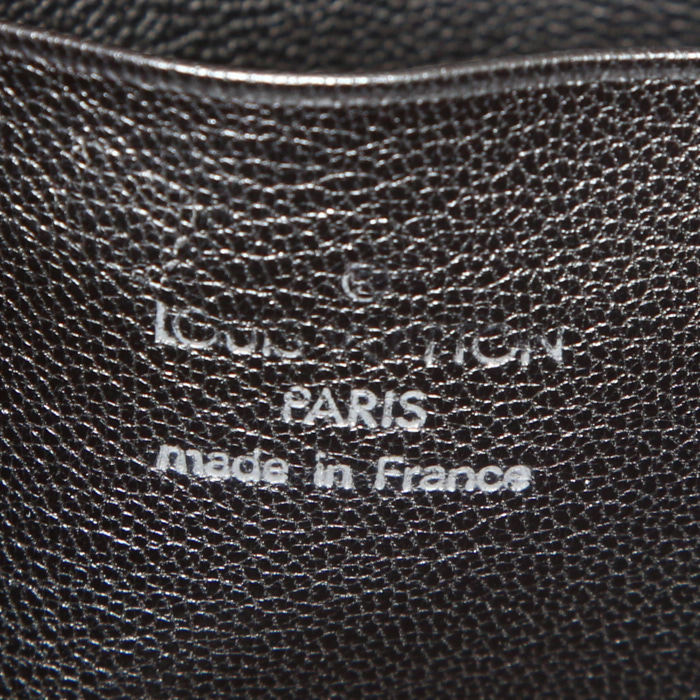 Borsa Louis Vuitton Speedy Damier Clair Obscur in pelliccia bianca e nera e pelle nera - Detail D3