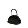 Louis Vuitton handbag in dark green canvas and black furr - 00pp thumbnail
