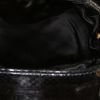 Louis Vuitton handbag in dark green canvas and black furr - Detail D2 thumbnail