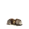 Clutch de noche Louis Vuitton en piel blanca y marrón y piel de pitón marrón - 00pp thumbnail