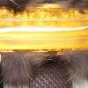 Louis Vuitton clutch in white and brown furr and brown python - Detail D3 thumbnail